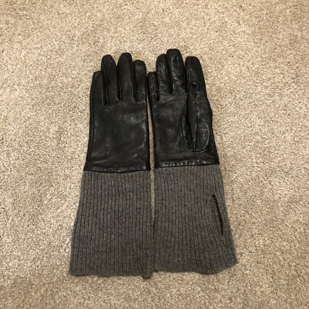 Urban Outfitters Leather Gloves with Knitted Cuffs
